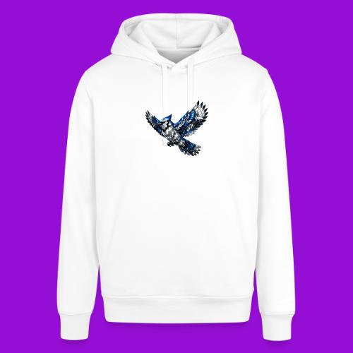 Silver Blue Jay in Flight - Stanley/Stella Sounder Side Pocket Hoodie
