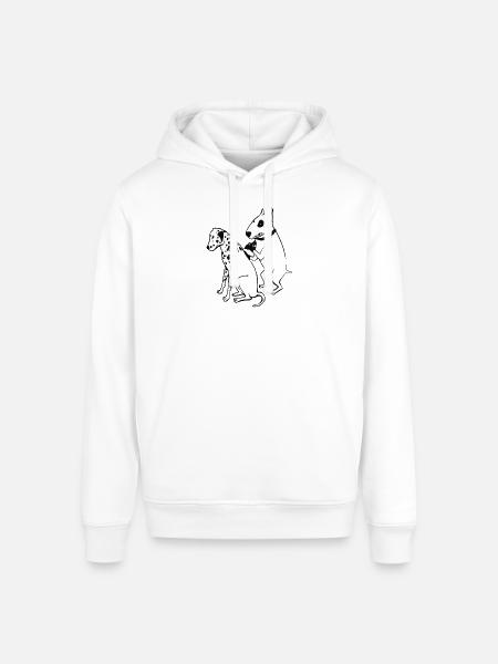 DALMATIAN DOG, TATTOO - Stanley/Stella Sounder Side Pocket Hoodie - white