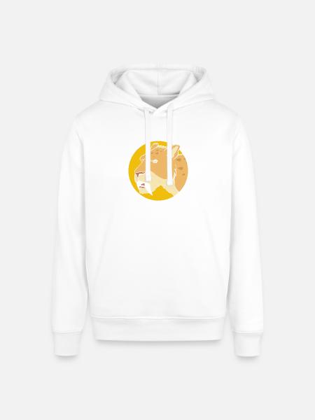 Sabertooth Tiger Prehistoric Smilodon - Stanley/Stella Sounder Side Pocket Hoodie - white