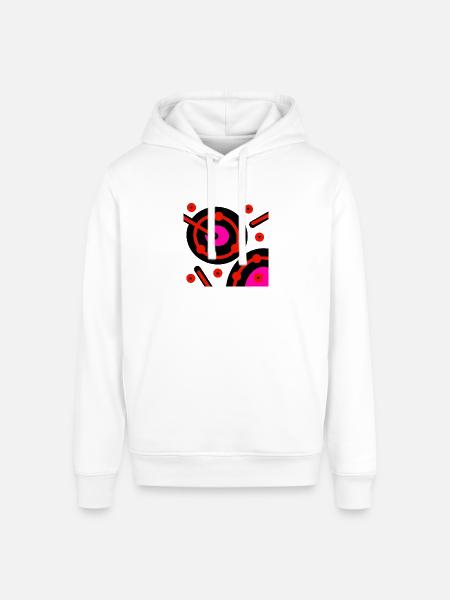 Neon Orbit Circuit - Stanley/Stella Sounder Side Pocket Hoodie - white