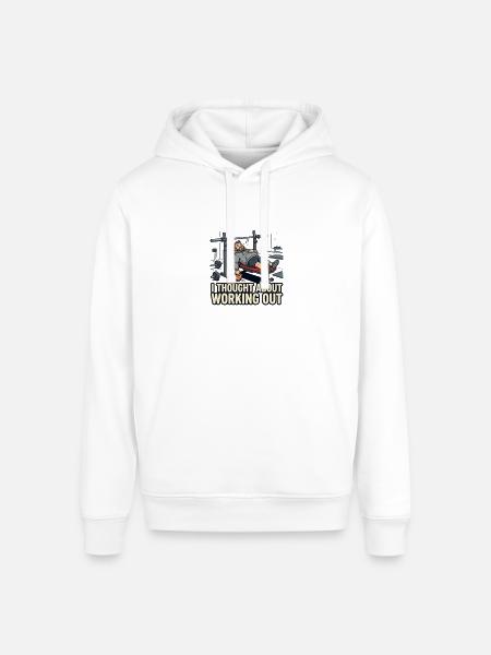 Emotionally Weak Physically Strong - Stanley/Stella Sounder Side Pocket Hoodie - white