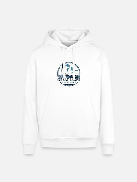 Great Lakes Sailing Logo - Stanley/Stella Sounder Side Pocket Hoodie - white