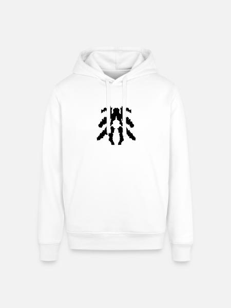 Fractal Dendrite Glyph - Stanley/Stella Sounder Side Pocket Hoodie - white