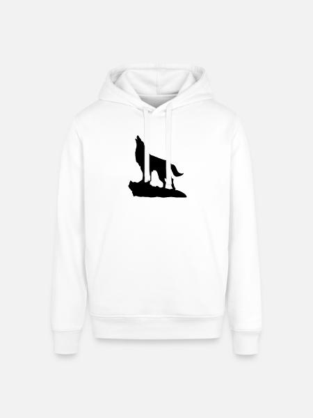Wolf Howling - Stanley/Stella Sounder Side Pocket Hoodie - white