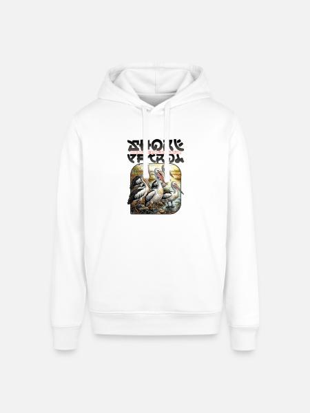 Pelecanus Shore Birds - Stanley/Stella Sounder Side Pocket Hoodie - white