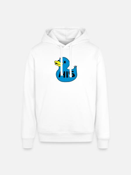Rubber duckie his - Stanley/Stella Sounder Side Pocket Hoodie - white