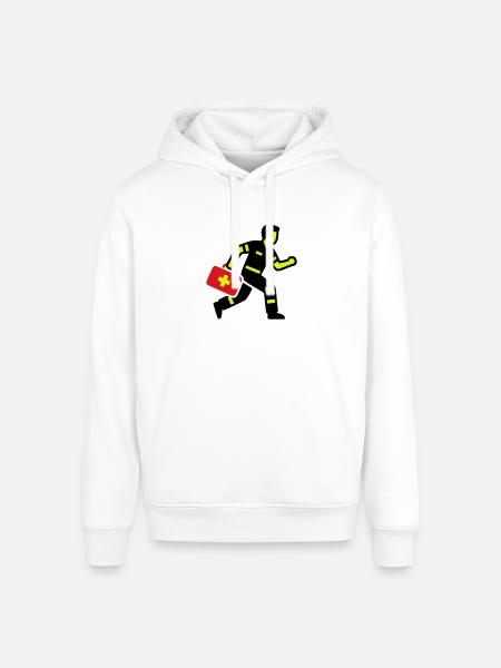 Paramedic Running First Aid Kit - Stanley/Stella Sounder Side Pocket Hoodie - white