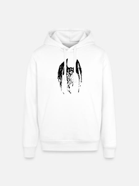 The Mothman - Stanley/Stella Sounder Side Pocket Hoodie - white