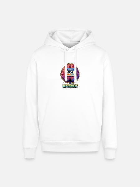 Retro Brain 404 Internet - Stanley/Stella Sounder Side Pocket Hoodie - white