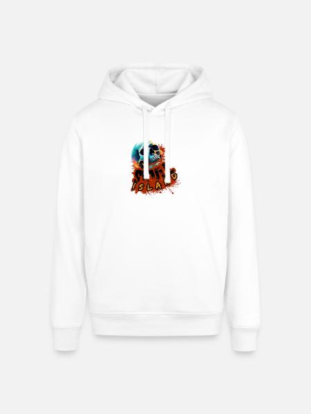 Skull Island Neon Splash - Stanley/Stella Sounder Side Pocket Hoodie - white