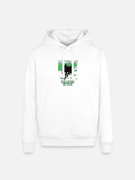 Mothman Believes In You - Stanley/Stella Sounder Side Pocket Hoodie - white