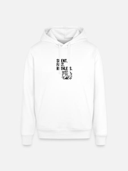 Silent. Fast. Ruthless. - Stanley/Stella Sounder Side Pocket Hoodie - white