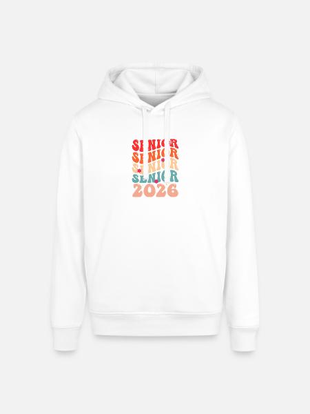 Senior Class 2026 Floral Rainbow - Stanley/Stella Sounder Side Pocket Hoodie - white