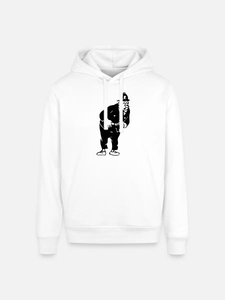 Stern policeman - Stanley/Stella Sounder Side Pocket Hoodie - white