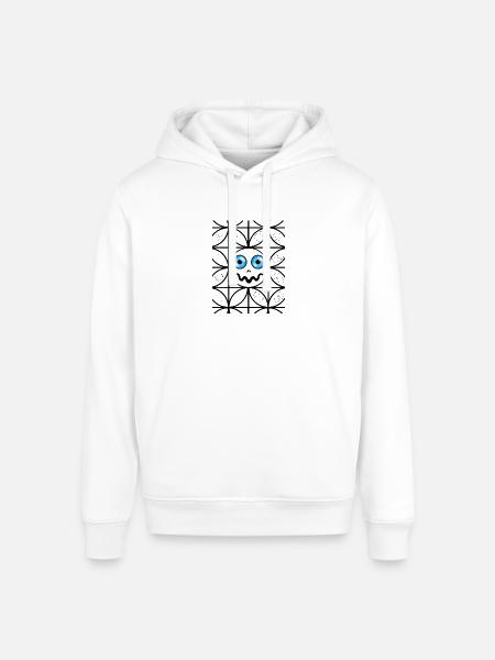 Scary faces - Stanley/Stella Sounder Side Pocket Hoodie - white