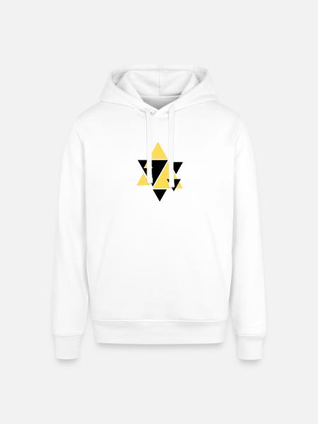 Geometric Golden Triangle Art - Stanley/Stella Sounder Side Pocket Hoodie - white