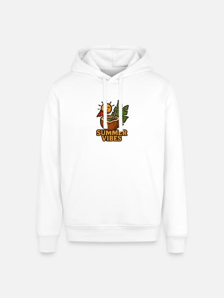 Sunlit Coconut Summer - Stanley/Stella Sounder Side Pocket Hoodie - white