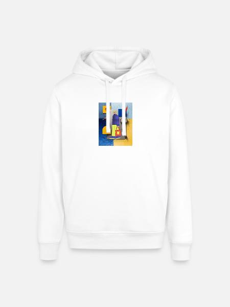 Bold Pop Art Fashion Collage - Stanley/Stella Sounder Side Pocket Hoodie - white