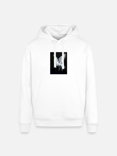Celestial Pegasus - Stanley/Stella Sounder Side Pocket Hoodie - white