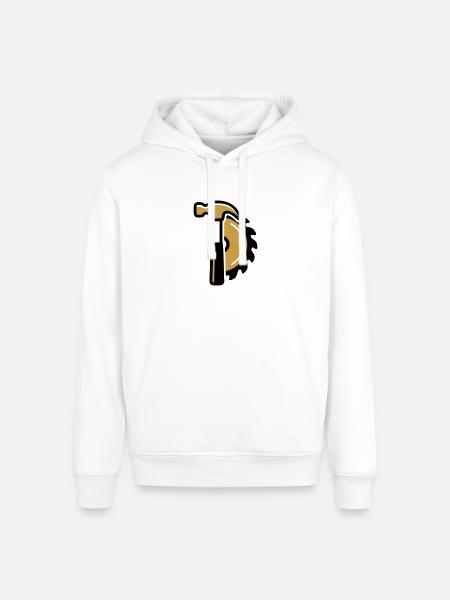 Hammer Circular Saw Logo - Stanley/Stella Sounder Side Pocket Hoodie - white