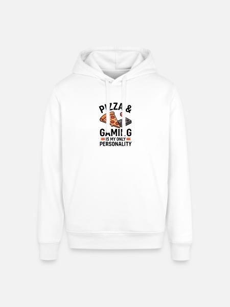 Pizza Arcade Pixel Joy - Stanley/Stella Sounder Side Pocket Hoodie - white