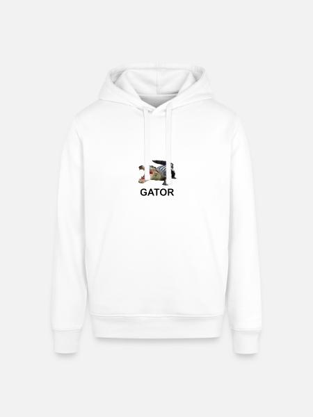 Gator shirt - Stanley/Stella Sounder Side Pocket Hoodie - white