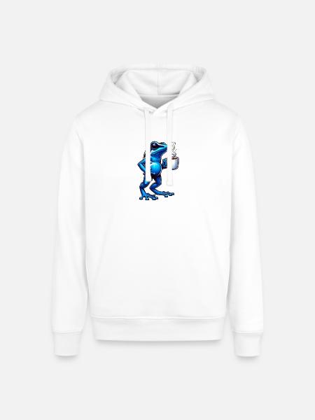 Poison Frog Coffee - Stanley/Stella Sounder Side Pocket Hoodie - white