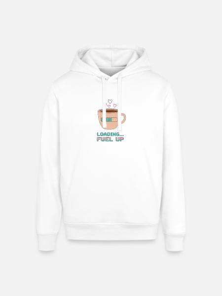 Coffee Loading… - Stanley/Stella Sounder Side Pocket Hoodie - white