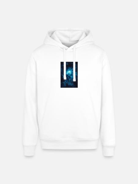 Blue Moonstorm Night Sky - Stanley/Stella Sounder Side Pocket Hoodie - white