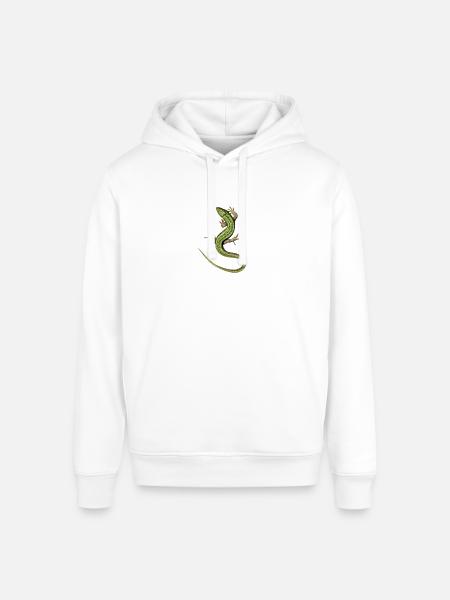 Emerald Salamander Illustration - Stanley/Stella Sounder Side Pocket Hoodie - white