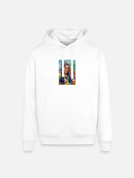 Bluehair City Portrait - Stanley/Stella Sounder Side Pocket Hoodie - white