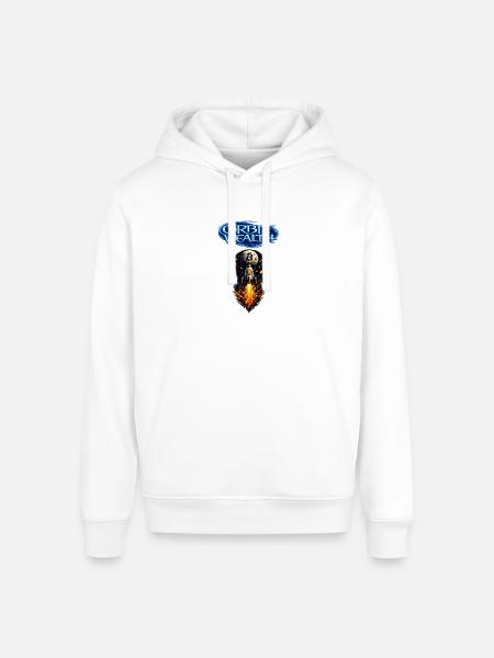 Orbit Wealth Bitcoin Rocket - Stanley/Stella Sounder Side Pocket Hoodie - white