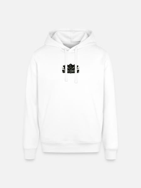 Lovely Grizzly Twitch Logo - Stanley/Stella Sounder Side Pocket Hoodie - white