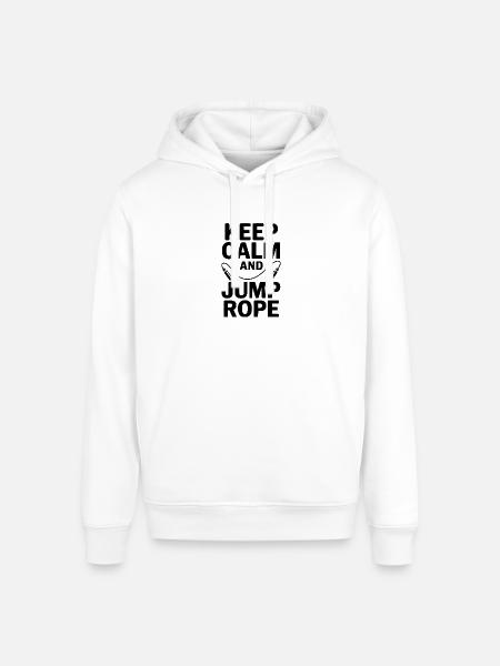Keep Calm and Jump Rope - Stanley/Stella Sounder Side Pocket Hoodie - white