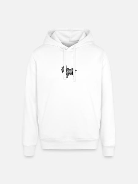 Midnight Nebula Goat - Stanley/Stella Sounder Side Pocket Hoodie - white