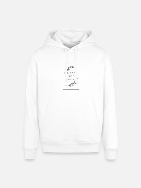 Hope Not Hate - Stanley/Stella Sounder Side Pocket Hoodie - white