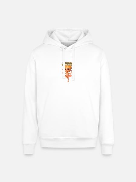 Ballerina Cappuccino Latte Art - Stanley/Stella Sounder Side Pocket Hoodie - white