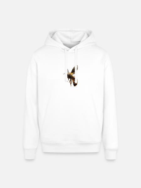 Golden mandala bee art - Stanley/Stella Sounder Side Pocket Hoodie - white
