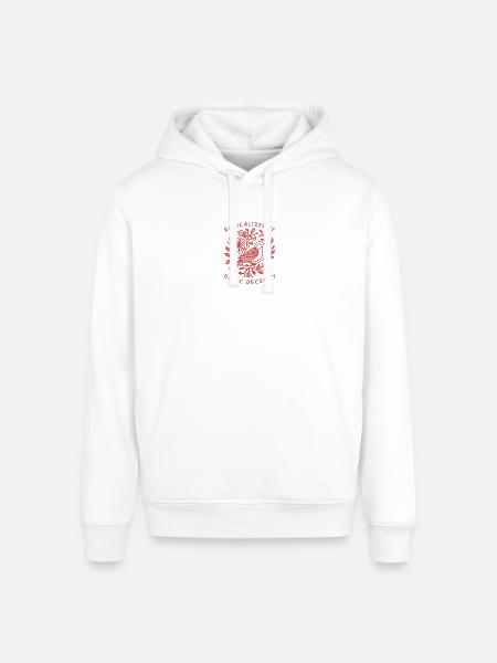 Radicalized-by-basic-decency - Stanley/Stella Sounder Side Pocket Hoodie - white