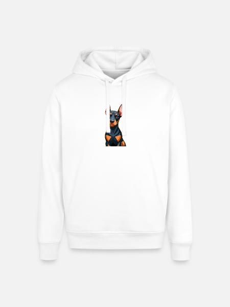 Dobermann dog puppy - Stanley/Stella Sounder Side Pocket Hoodie - white