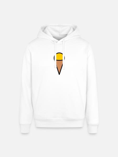 Minimal Ice Cream Cone Icon - Stanley/Stella Sounder Side Pocket Hoodie - white