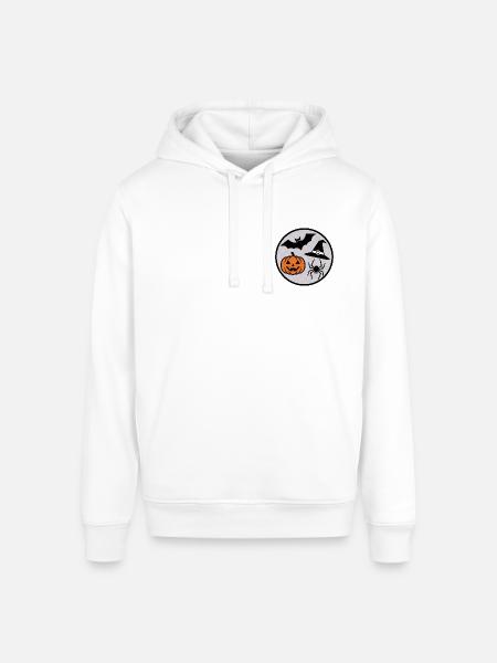 Halloween Circle: Pumpkin Bat Spider - Stanley/Stella Sounder Side Pocket Hoodie - white