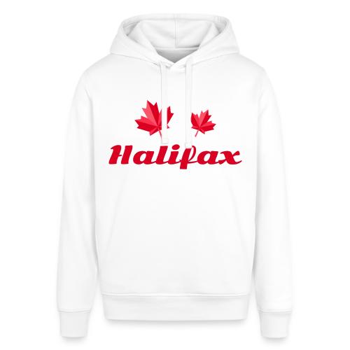 Halifax with two red maple leaves - Stanley/Stella Sounder Side Pocket Hoodie