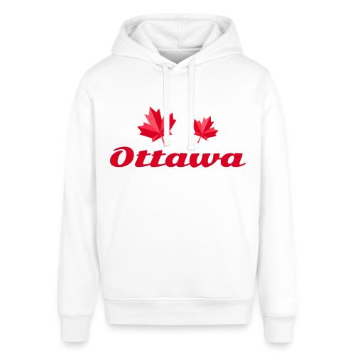 Ottawa with two red maple leaves - Stanley/Stella Sounder Side Pocket Hoodie