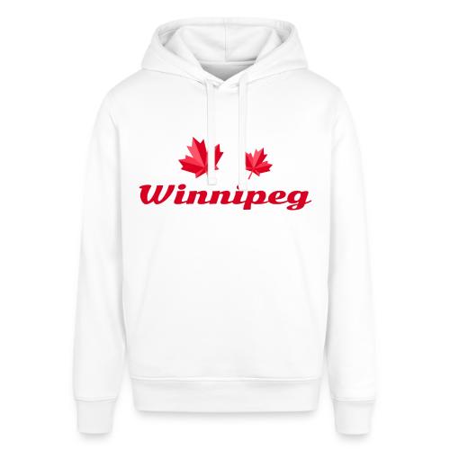 Winnipeg with two red maple leaves - Stanley/Stella Sounder Side Pocket Hoodie