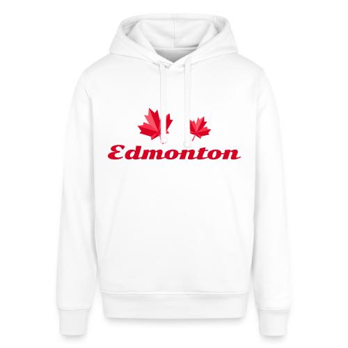 Edmonton with two red maple leaves - Stanley/Stella Sounder Side Pocket Hoodie