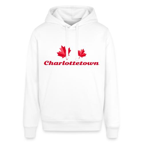 Charlottetown with two red maple leaves - Stanley/Stella Sounder Side Pocket Hoodie