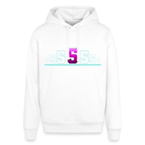 Number 5 in Magenta: Varsity Font - Stanley/Stella Sounder Side Pocket Hoodie
