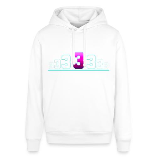 Number 3 in Magenta: Varsity Font - Stanley/Stella Sounder Side Pocket Hoodie