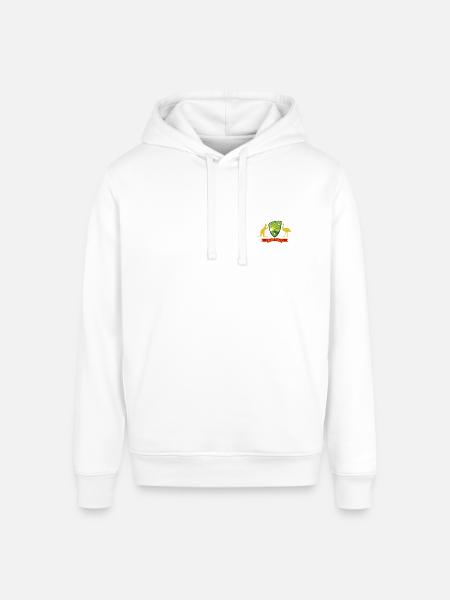 Australian Cricket Crest Emblem Graphic - Stanley/Stella Sounder Side Pocket Hoodie - white